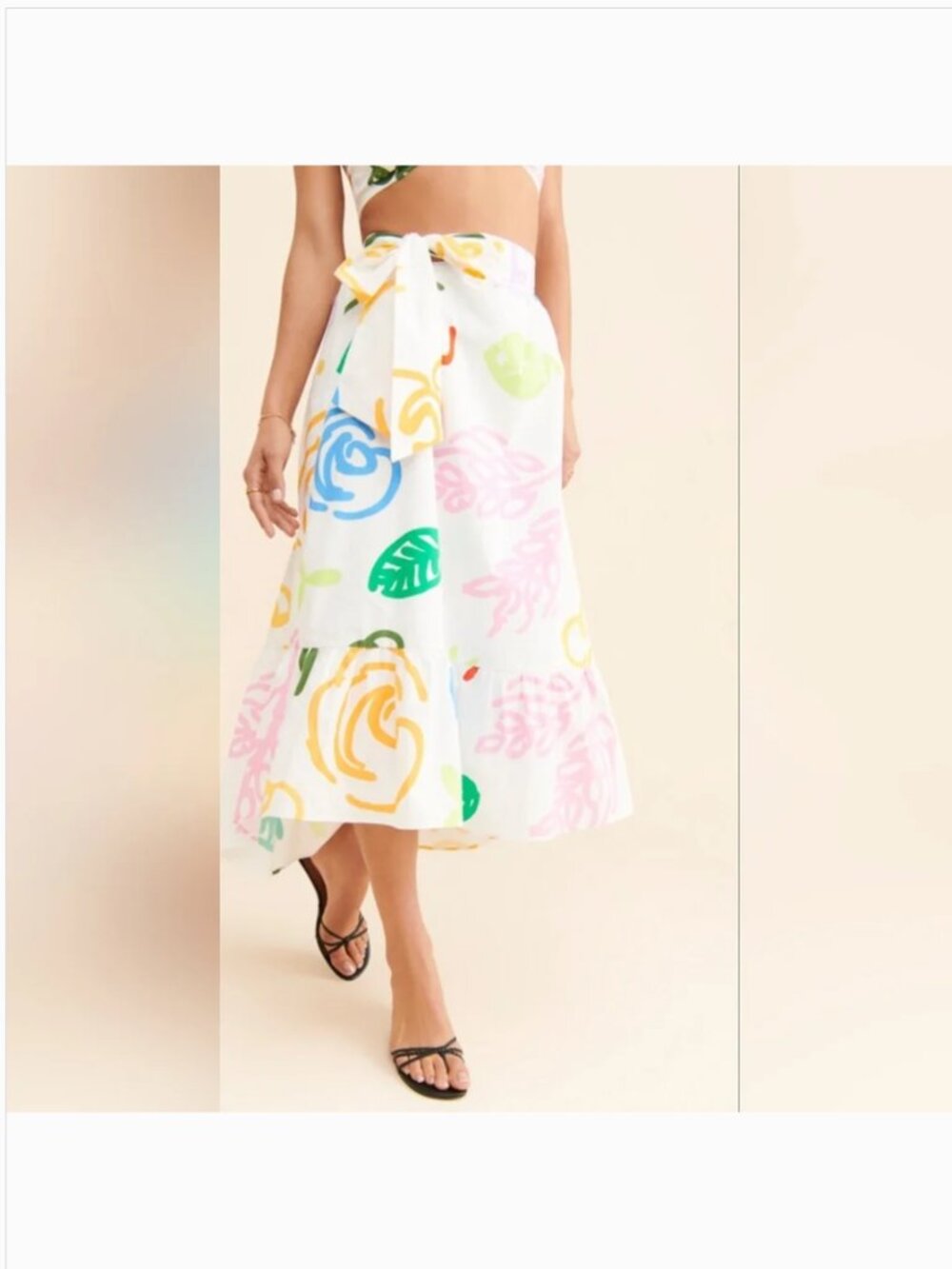 Anthropologie Olivia Rubin Printed Midi Skirt size 10